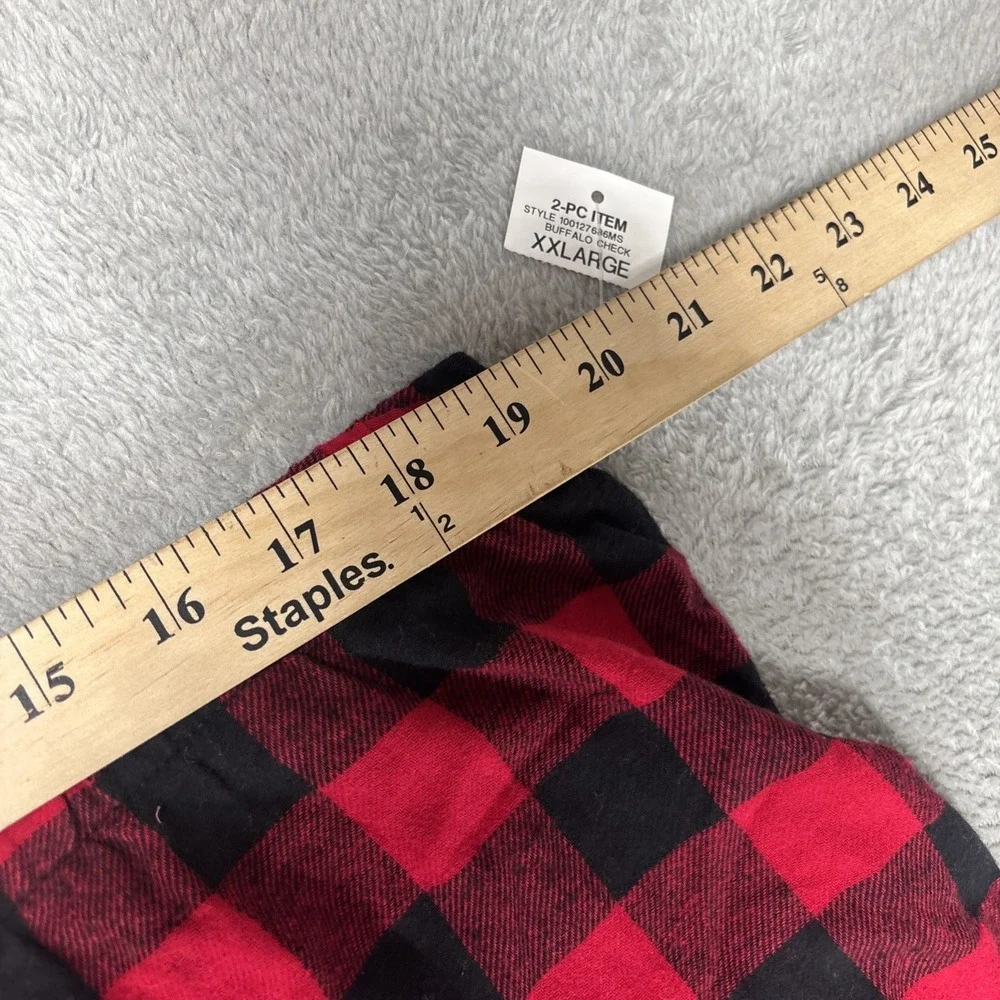 CHARTER CLUB Intimates Black Straight Leg Plaid Sleep Pants Size XXL New